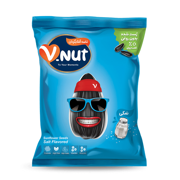 تخمه آفتابگردان 105 گرمی با طعم نمکی وی نات