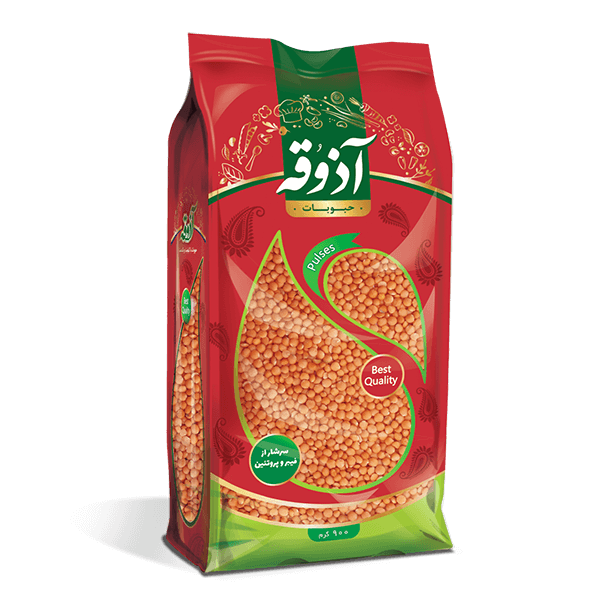 دال عدس بسته سلفوني 900 گرمي آذوقه