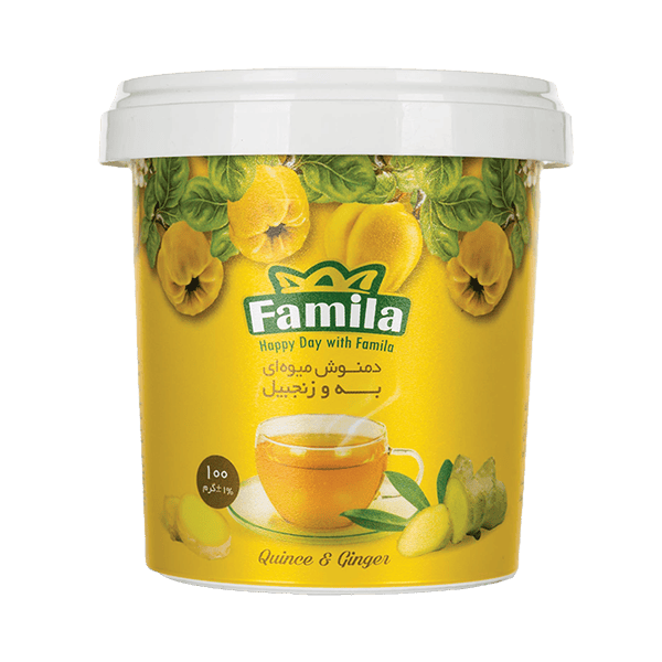 دمنوش میوه ای به و زنجبیل 100 گرمی فامیلا