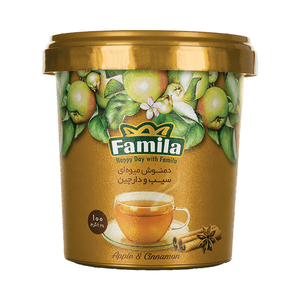 دمنوش میوهای سیب و دارچین 100گرمی فامیلا