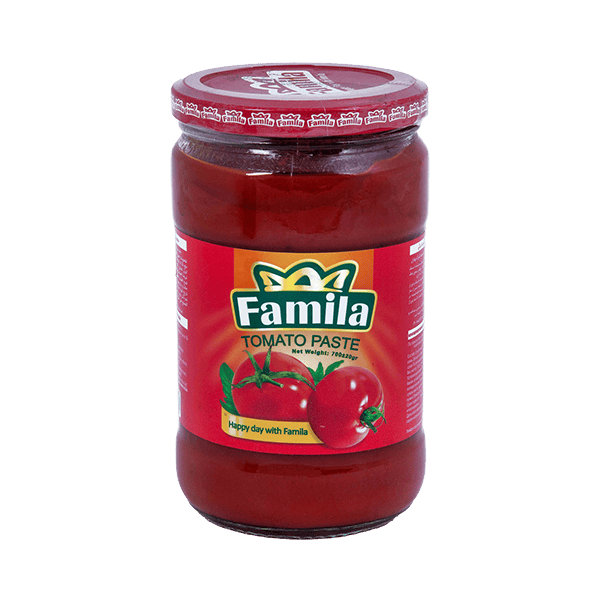 رب گوجه فرنگی شیشه ای 700 گرمی فامیلا