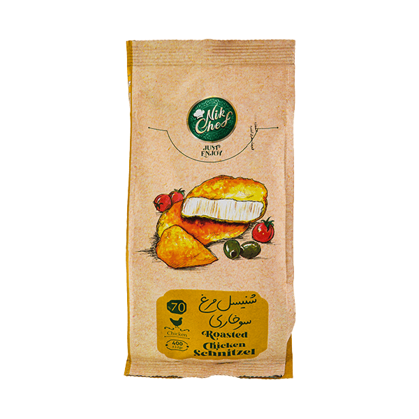 شنیسل مرغ سوخاری 70% فرمینگ 400 گرمی نیمه آماده مصرف منجمد نیک شف