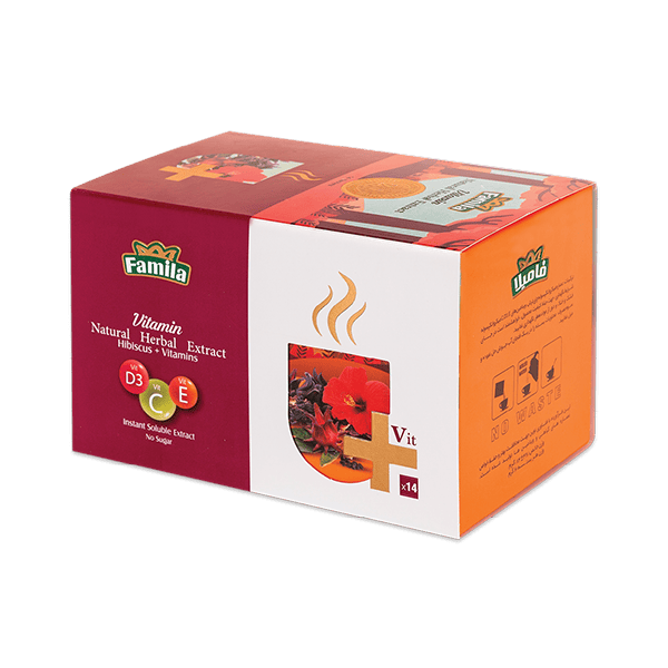 عصاره طبیعی گیاهی ویتامینه چای ترش 14 عددی فامیلا