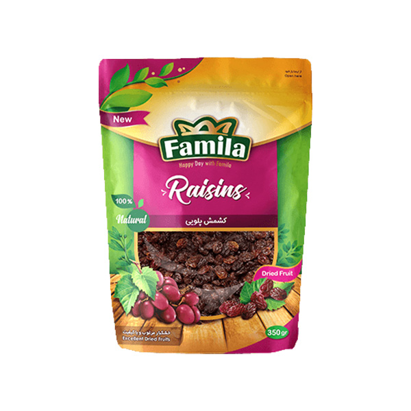 كشمش پلویي بسته سلفوني 350 گرمي فامیلا