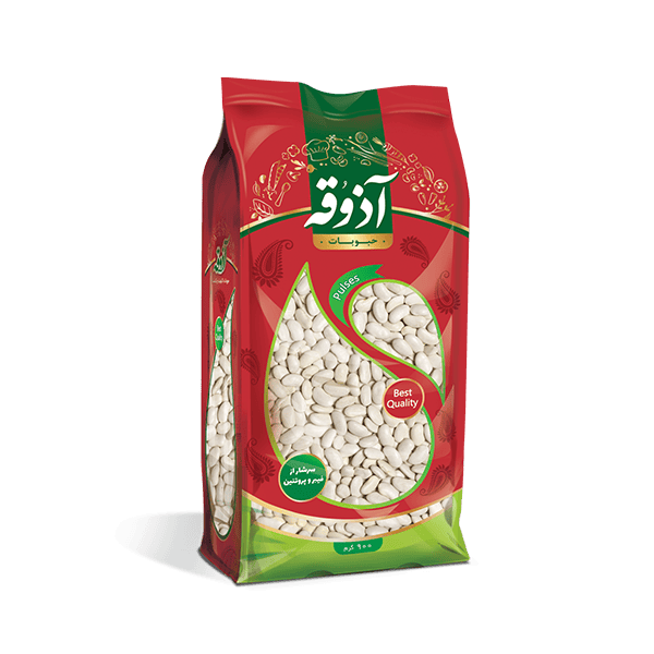 لوبیا سفید بسته سلفوني 900 گرمي آذوقه