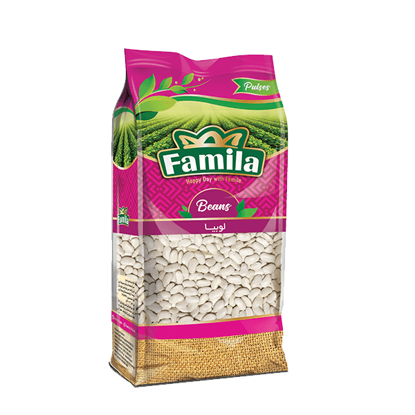 لوبیا سفید بسته سلفوني 900 گرمي فامیلا
