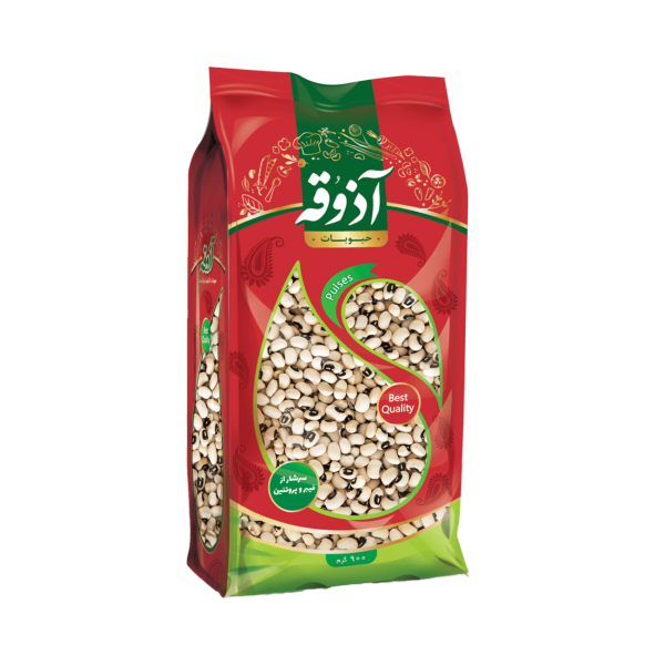 لوبیا چشم بلبلي بسته سلفوني 900 گرمي آذوقه