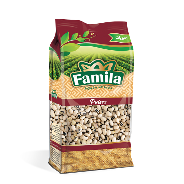 لوبیا چشم بلبلي بسته سلفوني 900 گرمي فامیلا