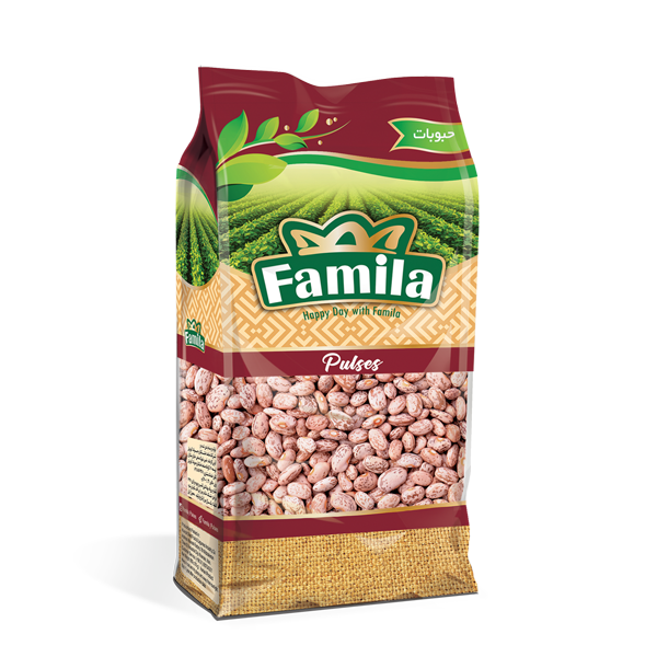 لوبیا چیتي ایراني بسته سلفوني 900 گرمي فامیلا