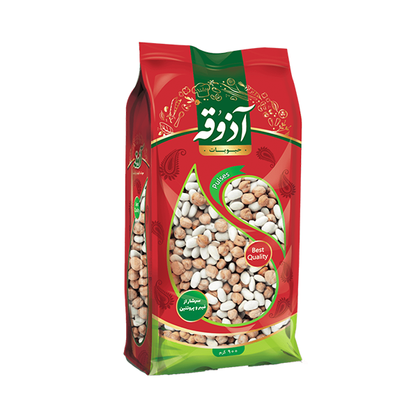 مخلوط نخود و لوبیا بسته سلفوني 900 گرمي آذوقه