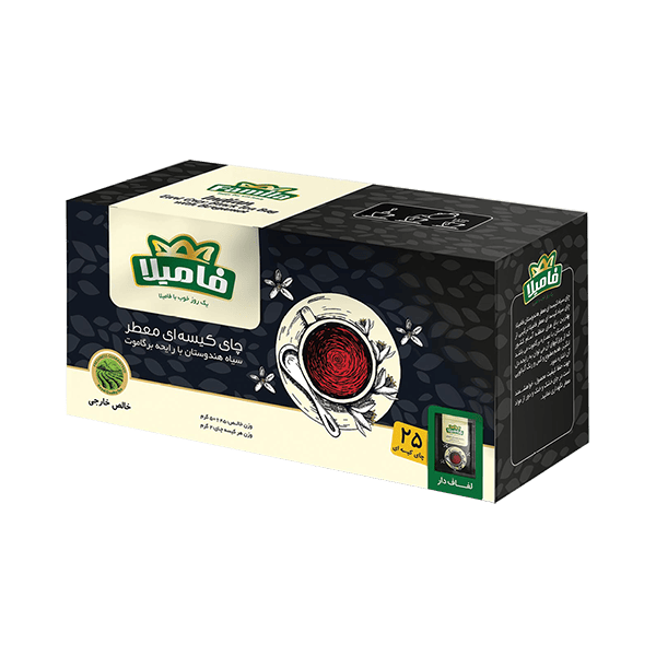 چاي كيسه اي(تي بگ) معطر لفاف دار 25 عددي فاميلا