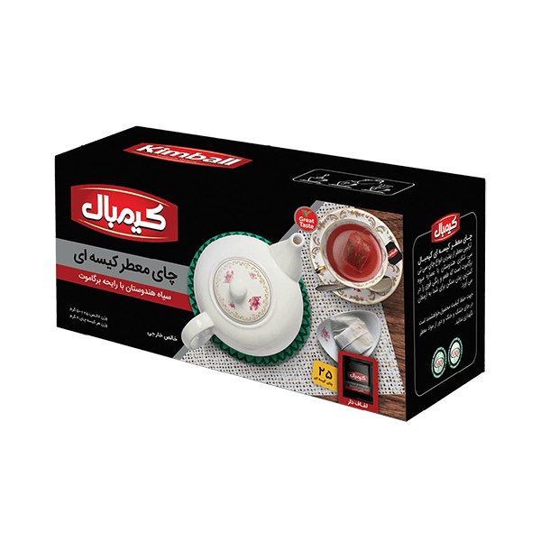 چای كيسه ای(تی بگ) معطر لفاف دار 25 عددی كيمبال