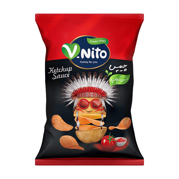 چیپس سیب زمینی با طعم سس کچاپ 105 گرمی وی نیتو