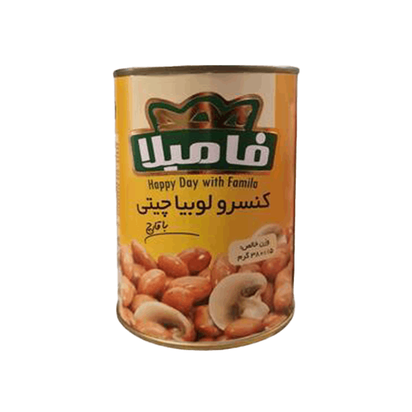کنسرو لوبیاچیتی با قارچ 380 گرم فامیلا