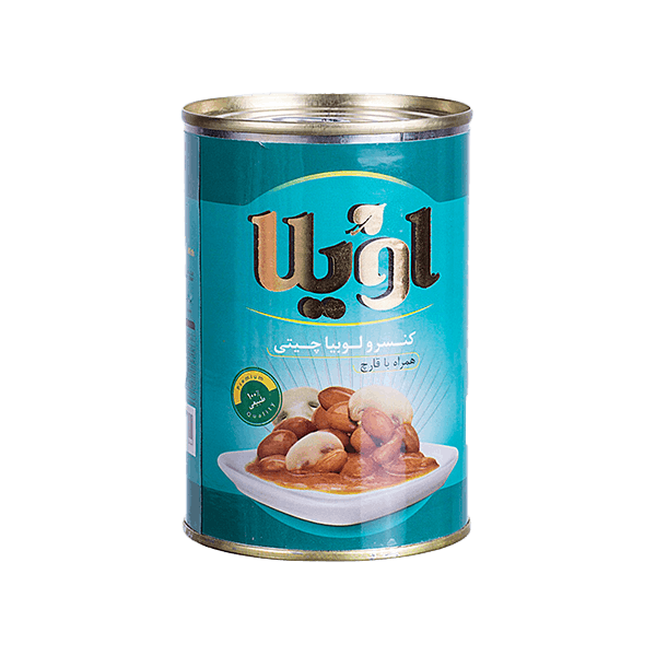 کنسرو لوبیاچیتی با قارچ 380گرم اویلا