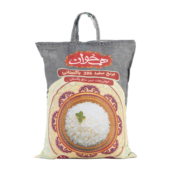 ‫برنج 10 کیلوگرمی پاکستانی 386 باسماتی هم خوان