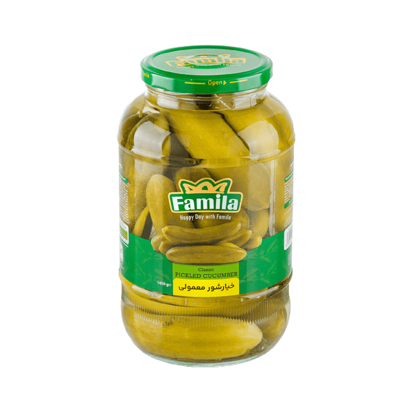 ‫خیارشور معمولی 1450 گرمی فامیلا