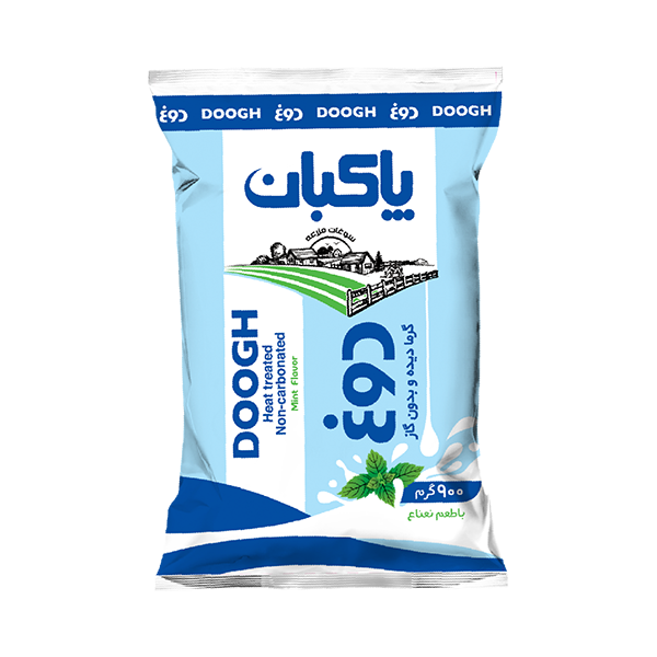 دوغ بدون گاز گرماديده كيسه‌ای 900 ميلی ليتر پاكبان