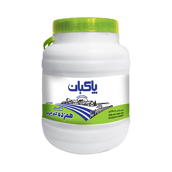ماست پاستوريزه همزده كم چرب دو كيلويی پاكبان