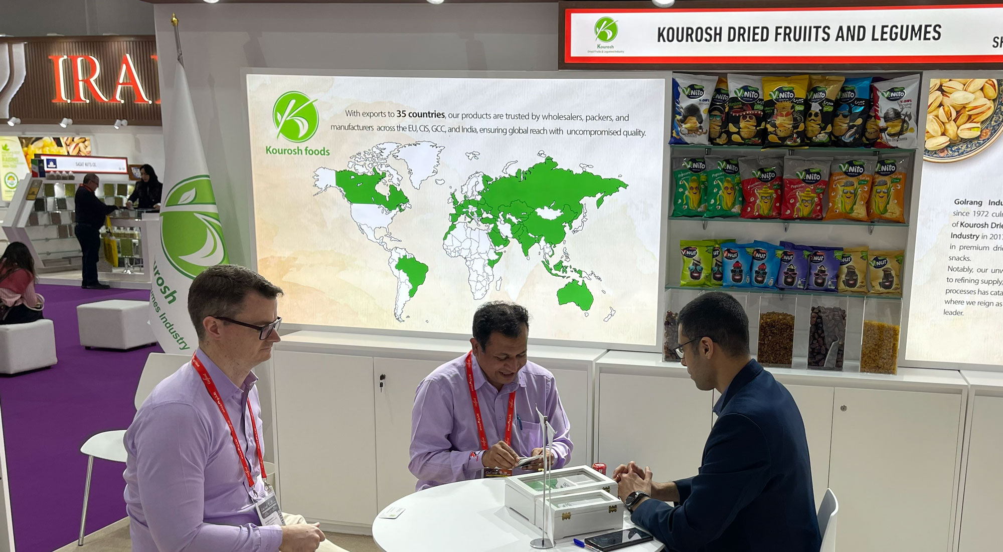 خشکبار و حبوبات کوروش در گلفود ۲۰۲۶ دوبی