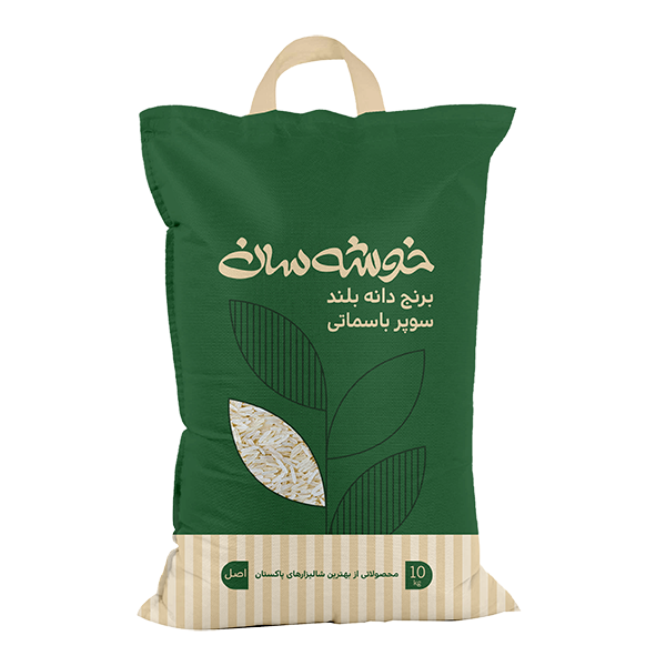 برنج دانه بلند پاکستانی سوپر باسماتی 10 کیلوگرم خوشه‌سان