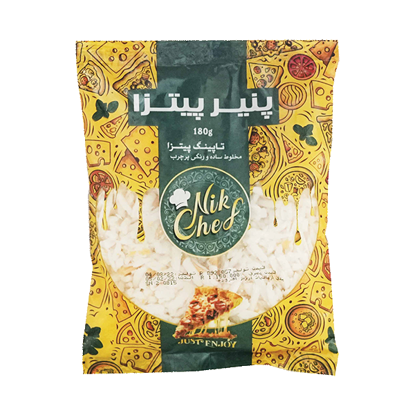 پنیر پیتزا پروسس رنده شده 180 گرمی نیک شف