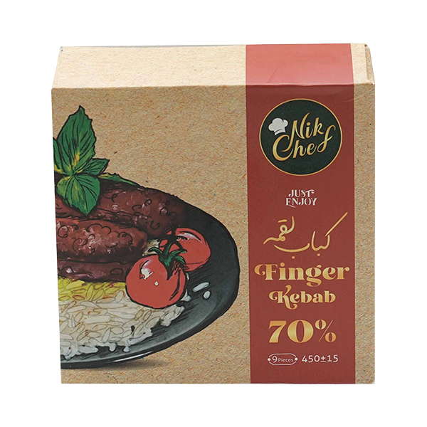 کباب لقمه 70%  گوشت گوساله 450 گرمی نیک شف